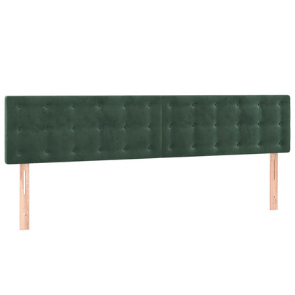 Testiera a LED Verde Scuro 180x5x78/88 cm in Velluto