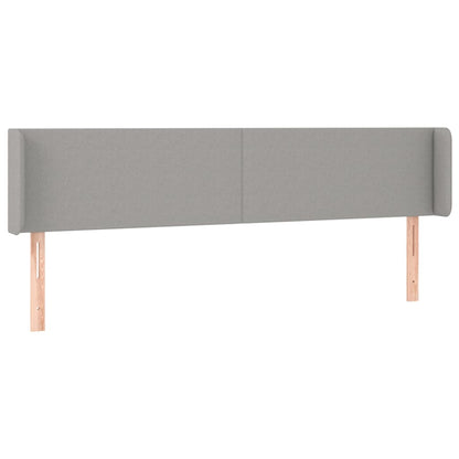 Testiera a LED Grigio Chiaro 163x16x78/88 cm in Tessuto