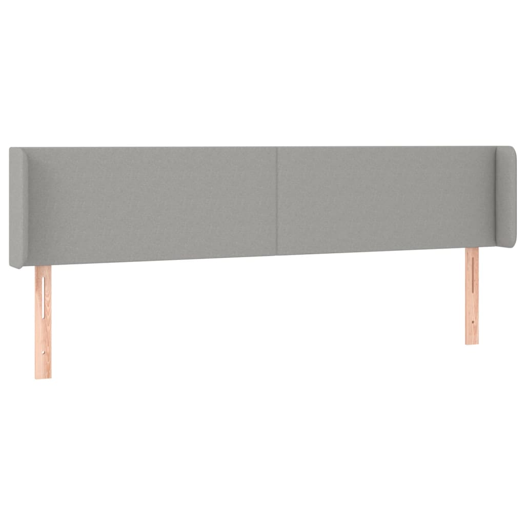 Testiera a LED Grigio Chiaro 183x16x78/88 cm in Tessuto
