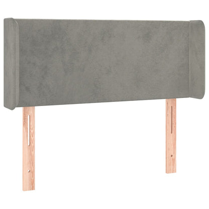 Testiera a LED Grigio Chiaro 83x16x78/88 cm in Velluto
