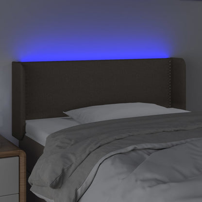 Testiera a LED Tortora 83x16x78/88 cm in Tessuto