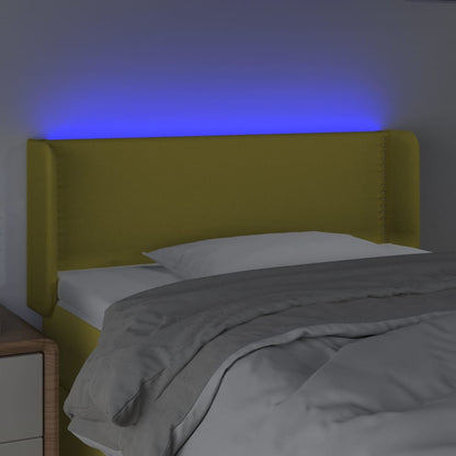 Testiera a LED Verde 103x16x78/88 cm in Tessuto