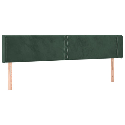 Testiera a LED Verde Scuro 183x16x78/88 cm in Velluto