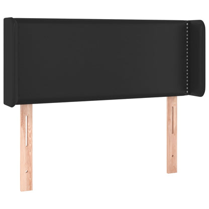 Testiera a LED Nera 83x16x78/88 cm in Similpelle