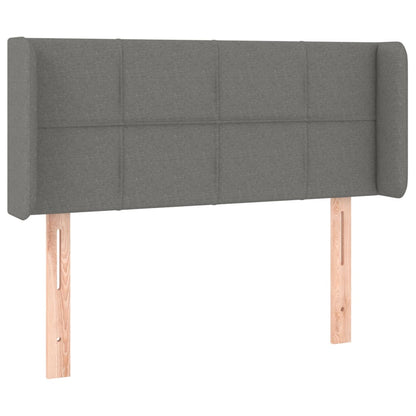 Testiera a LED Grigio Scuro 93x16x78/88 cm in Tessuto