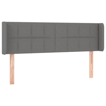 Testiera a LED Grigio Scuro 147x16x78/88 cm in Tessuto