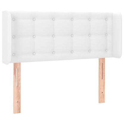 Testiera a LED Bianca 103x16x78/88 cm in Similpelle