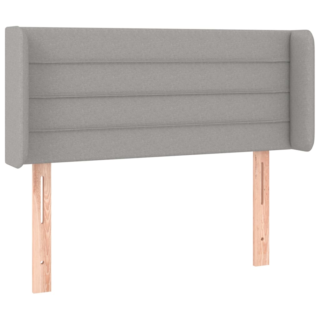 Testiera Grigio Chiaro a LED 83x16x78/88 cm in Tessuto