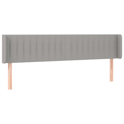 Testiera a LED Grigio Chiaro 203x16x78/88 cm in Tessuto