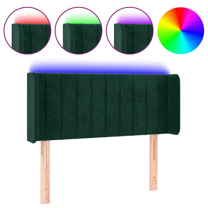 Testiera a LED Verde scuro 93x16x78/88 cm in Velluto
