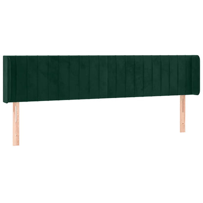 Testiera a LED Verde Scuro 163x16x78/88 cm in Velluto