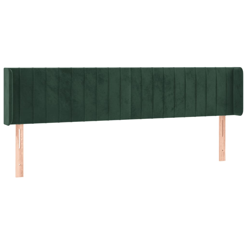 Testiera a LED Verde Scuro 183x16x78/88 cm in Velluto
