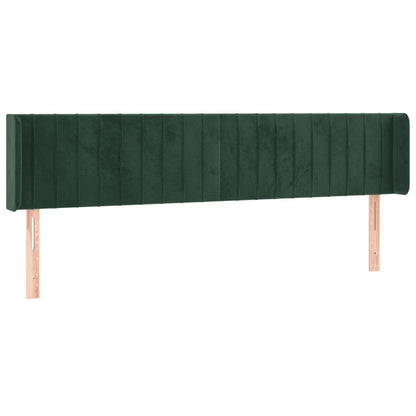 Testiera a LED Verde Scuro 183x16x78/88 cm in Velluto