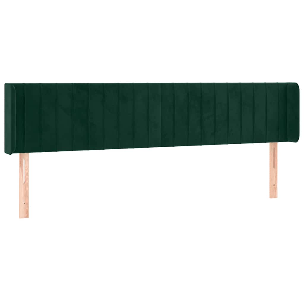 Testiera a LED Verde Scuro 183x16x78/88 cm in Velluto