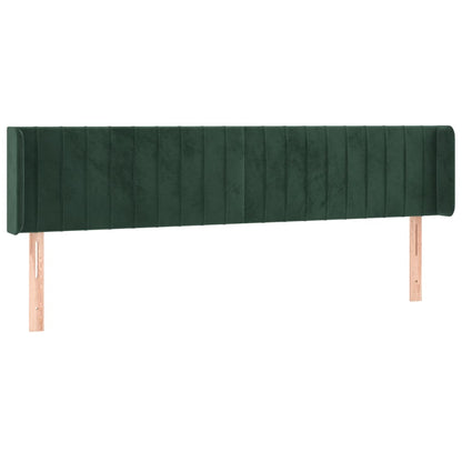 Testiera a LED Verde Scuro 203x16x78/88 cm in Velluto