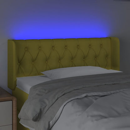 Testiera a LED Verde 93x16x78/88 cm in Tessuto