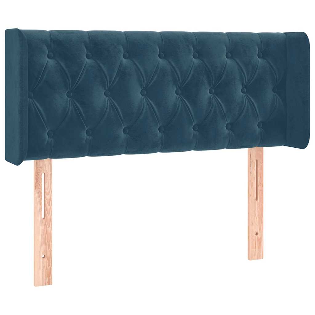 Testiera a LED Blu scuro 93x16x78/88 cm in Velluto