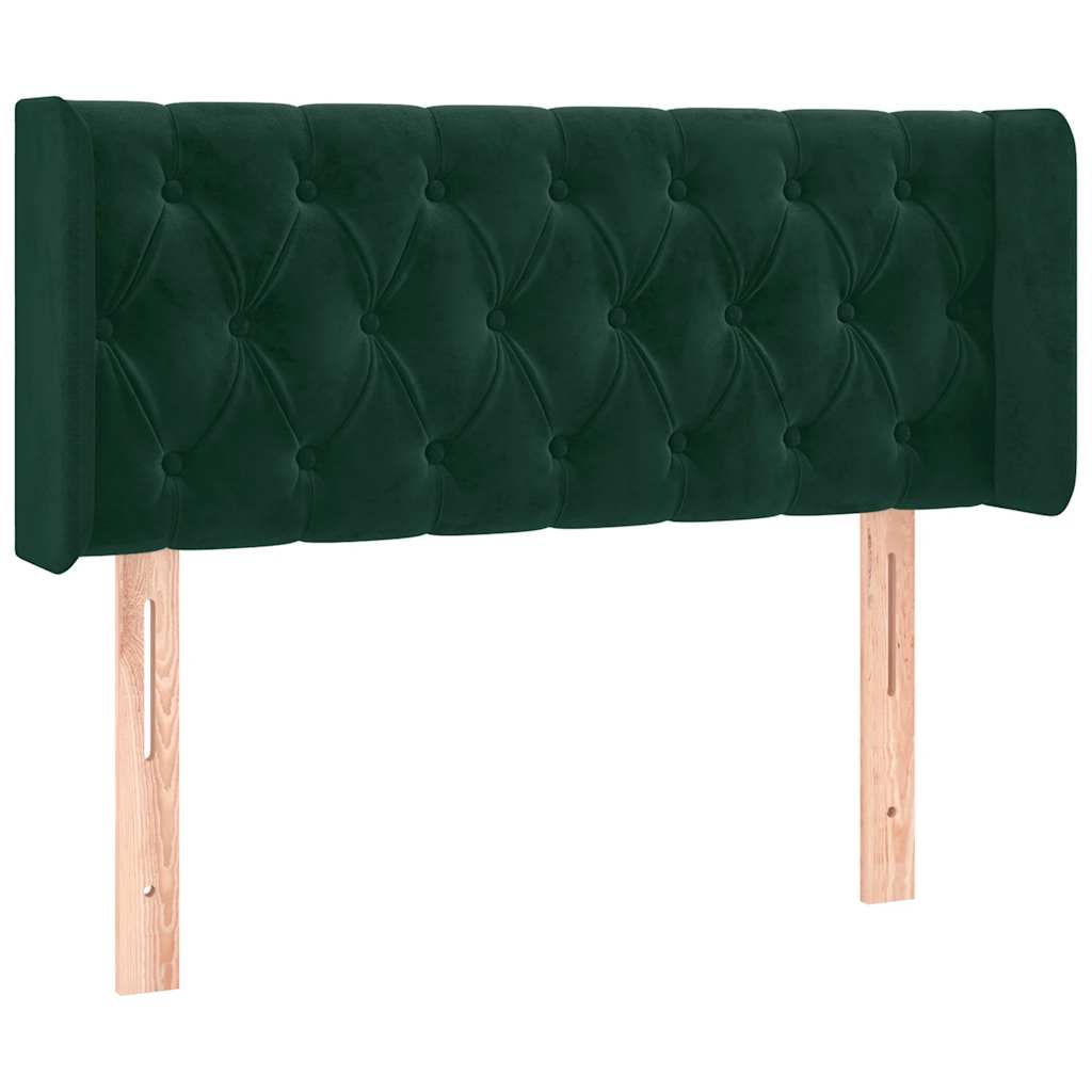 Testiera a LED Verde Scuro 103x16x78/88 cm in Velluto