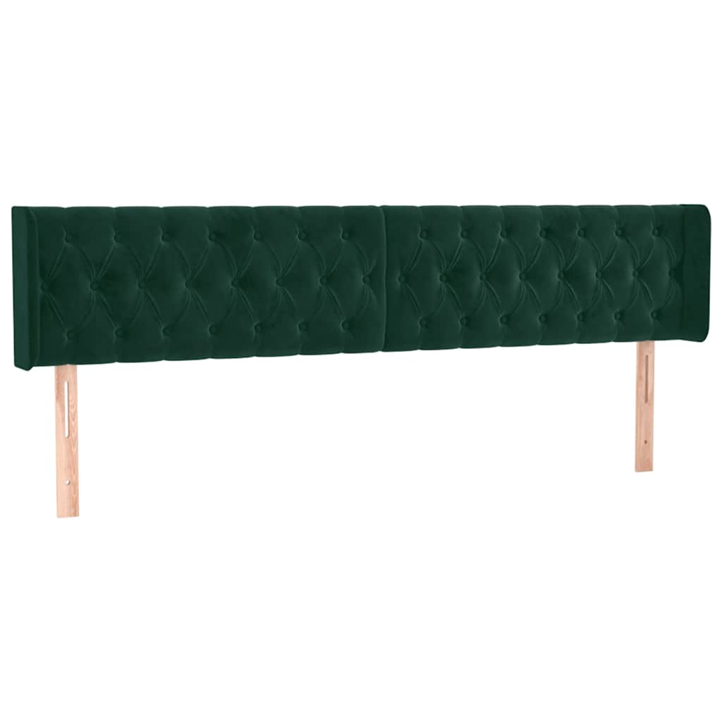 Testiera a LED Verde Scuro 183x16x78/88 cm in Velluto
