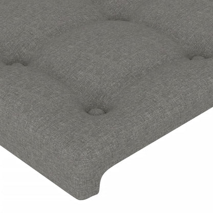 Testiera a LED Grigio Scuro 83x16x78/88 cm in Tessuto