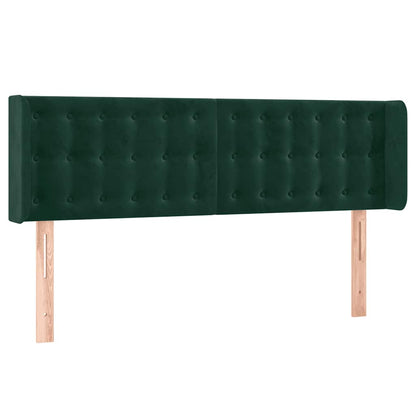 Testiera a LED Verde Scuro 147x16x78/88 cm in Velluto