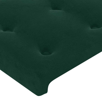 Testiera a LED Verde Scuro 147x16x78/88 cm in Velluto