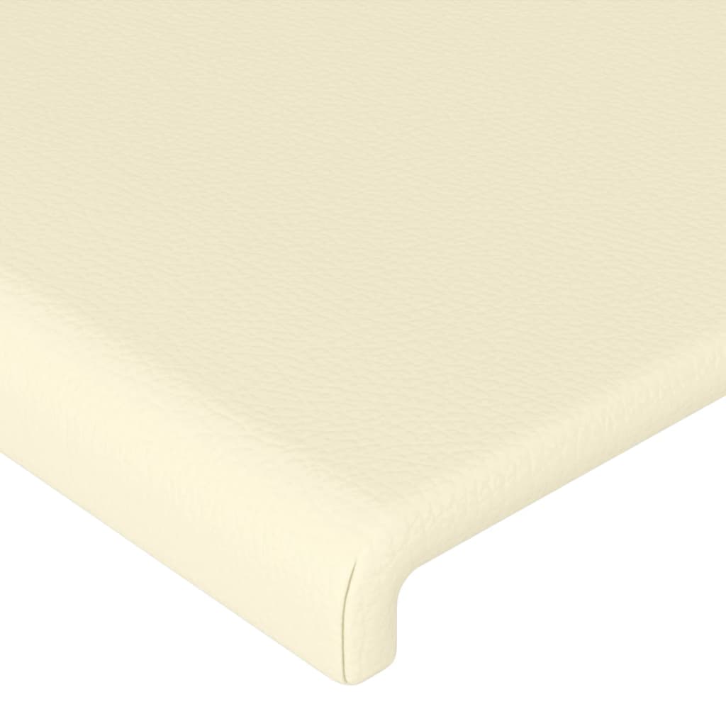 Testiera a LED Crema 147x16x118/128 cm in Similpelle