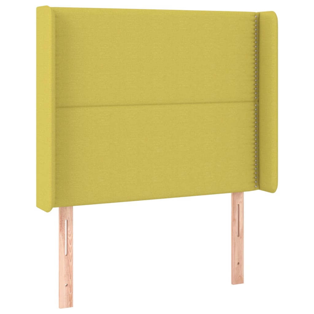 Testiera a LED Verde 83x16x118/128 cm in Tessuto