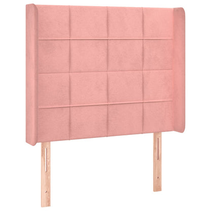 Testiera a LED rosa 83x16x118/128 cm in Velluto