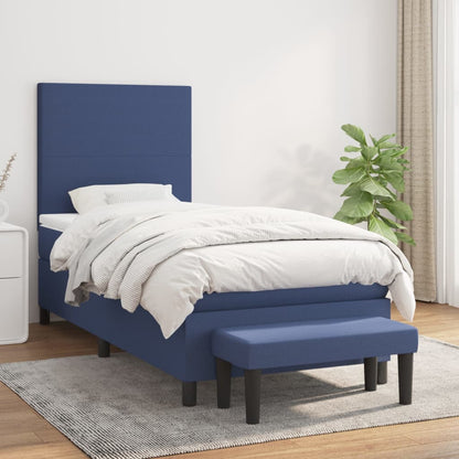 Giroletto a Molle con Materasso Blu 90x190 cm in Tessuto