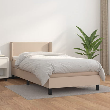 Giroletto a Molle con Materasso Cappuccino 80x200 cm Similpelle