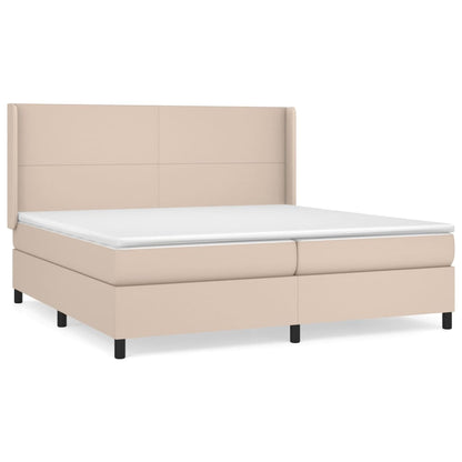 Giroletto a Molle con Materasso Cappuccino 200x200cm Similpelle