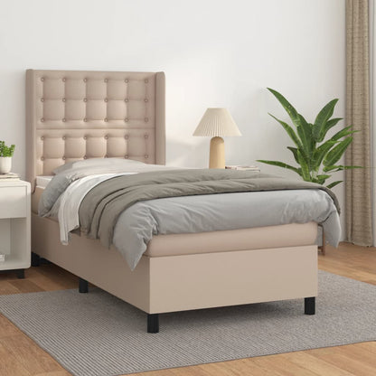 Giroletto a Molle con Materasso Cappuccino 90x190 cm Similpelle