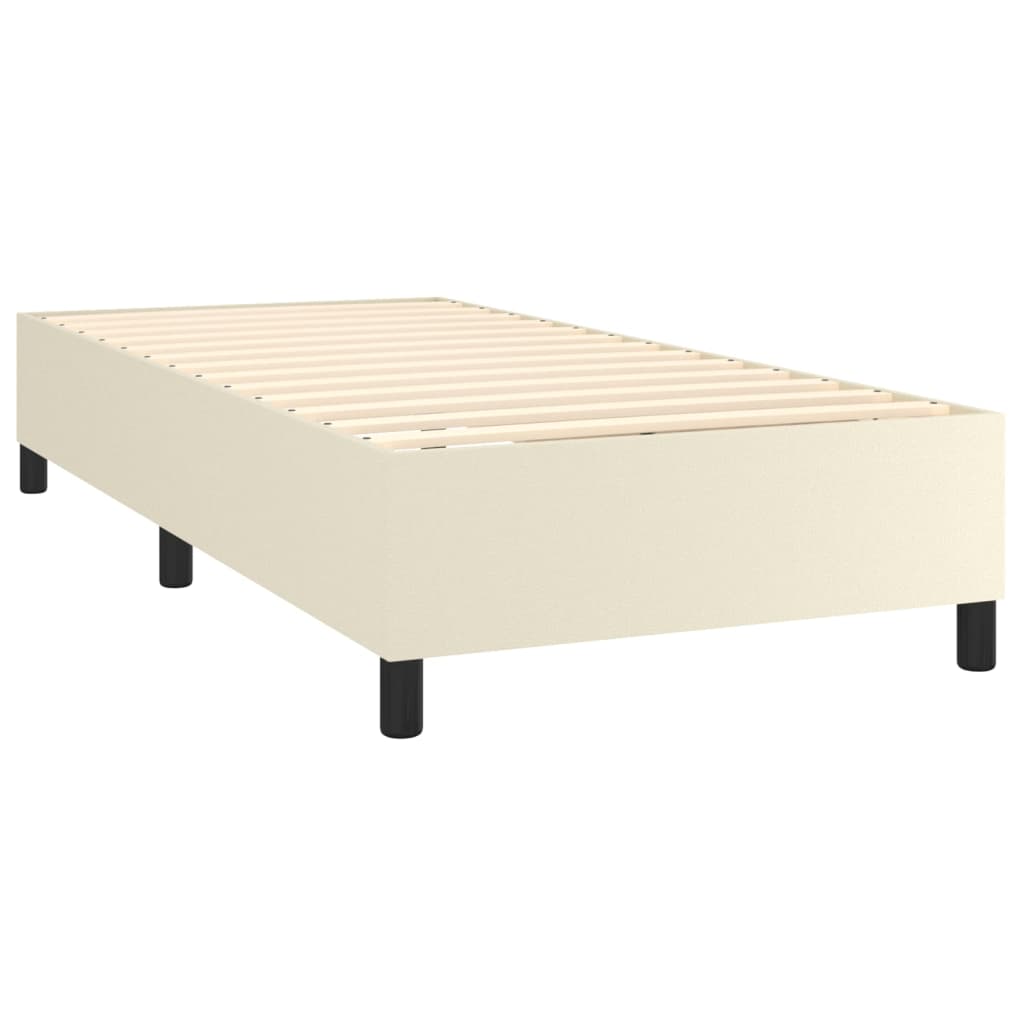 Giroletto a Molle con Materasso e LED Crema 80x200cm Similpelle