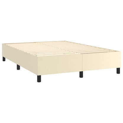 Giroletto a Molle con Materasso e LED Crema 140x200 cm