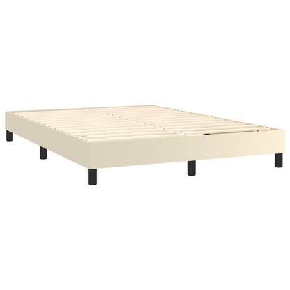 Giroletto a Molle con Materasso e LED Crema 140x200 cm