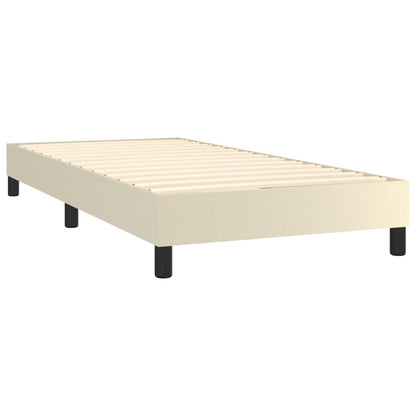 Giroletto a Molle con Materasso e LED Crema 80x200cm Similpelle