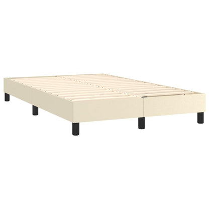 Giroletto Molle con Materasso e LED Crema 120x200cm Similpelle