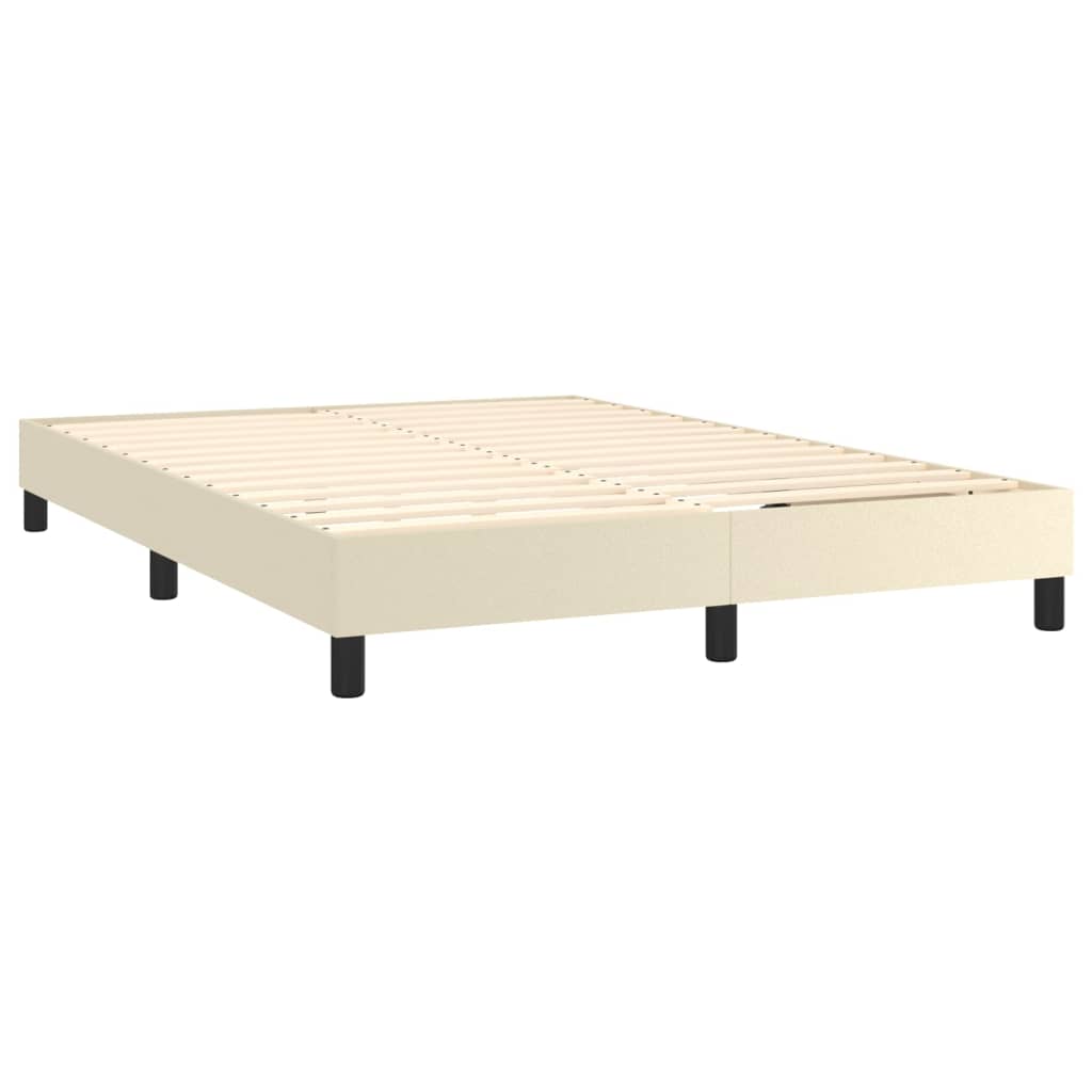 Giroletto a Molle con Materasso e LED Crema 140x200 cm