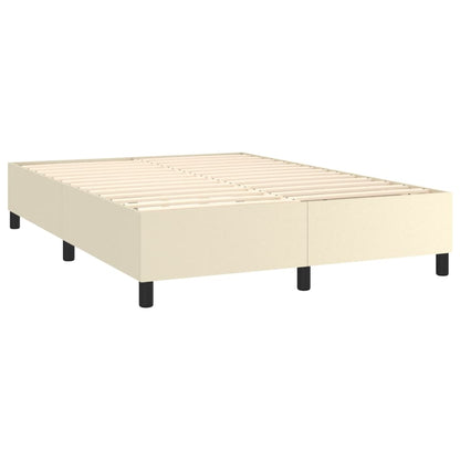 Giroletto a Molle con Materasso e LED Crema 140x190 cm
