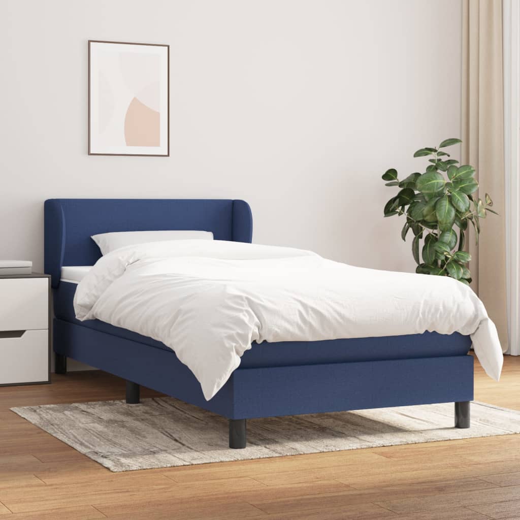Giroletto a Molle con Materasso Blu 90x200 cm inTessuto