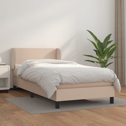 Giroletto a Molle con Materasso Cappuccino 100x200cm Similpelle