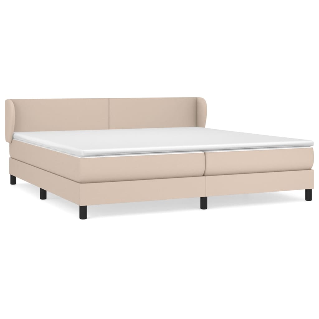 Giroletto a Molle con Materasso Cappuccino 200x200cm Similpelle