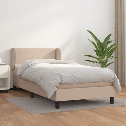 Giroletto a Molle con Materasso Cappuccino 80x200 cm Similpelle