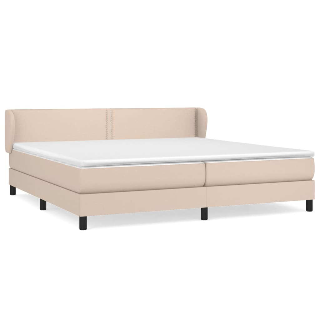 Giroletto a Molle con Materasso Cappuccino 200x200cm Similpelle