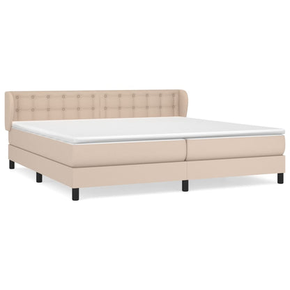 Giroletto a Molle con Materasso Cappuccino 200x200cm Similpelle