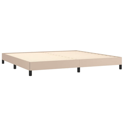 Giroletto a Molle con Materasso Cappuccino 200x200cm Similpelle