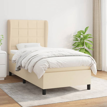 Giroletto a Molle con Materasso Crema 80x200 cm inTessuto