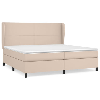 Giroletto a Molle con Materasso Cappuccino 200x200cm Similpelle