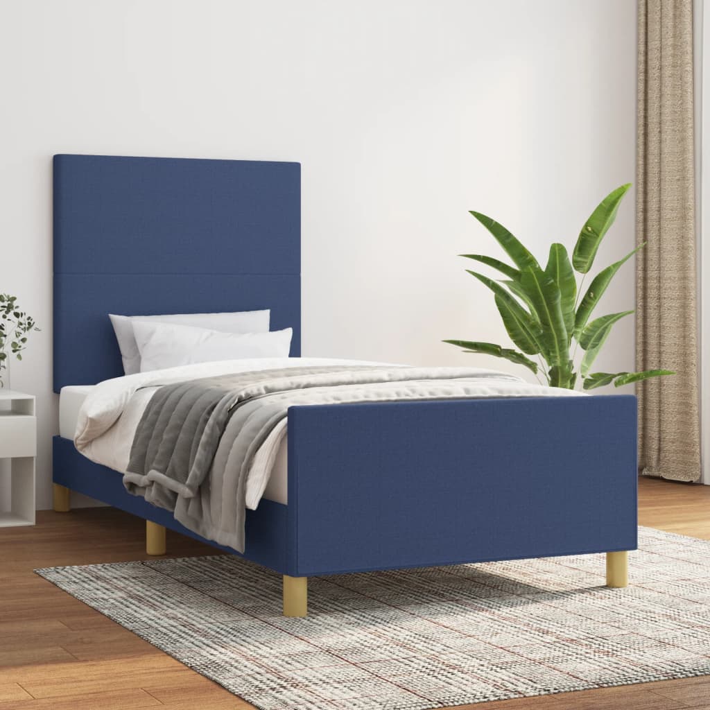 Giroletto senza Materasso Blu 100x200 cm in Tessuto